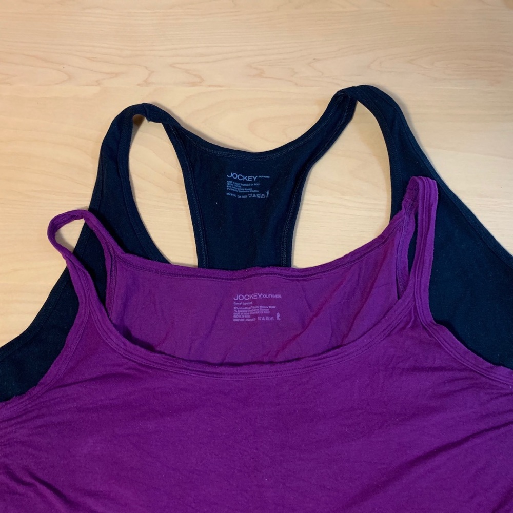 TWO Jockey tank tops. EUC.
